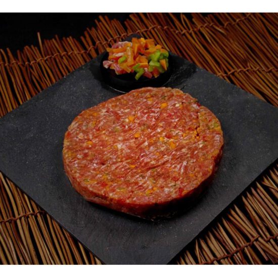 Hamburguesa-oriental-iingredientes-salsa-de-soja-pimiento-rojo-pimiento-verde-y-zanahoria